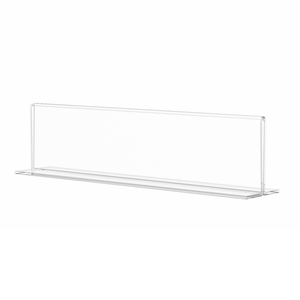 8"W x 2"H Bottom Load Acrylic Sign Holder - Tabletop Frame Landscape (Nameplate)