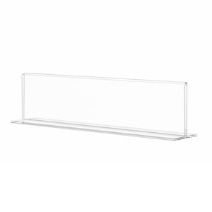 8"W x 2"H Bottom Load Acrylic Sign Holder - Tabletop Frame Landscape (Nameplate)