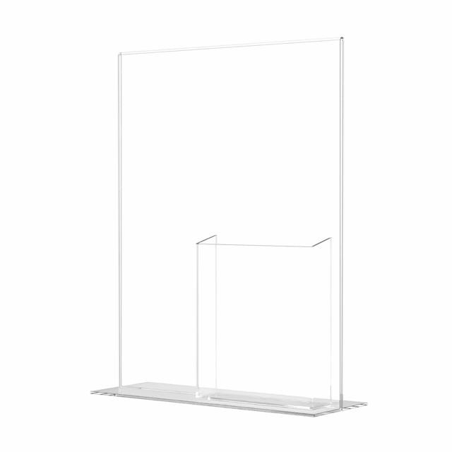 Sign Holder 8.5"W x 11"H with 4"W Trifold Brochure Pocket