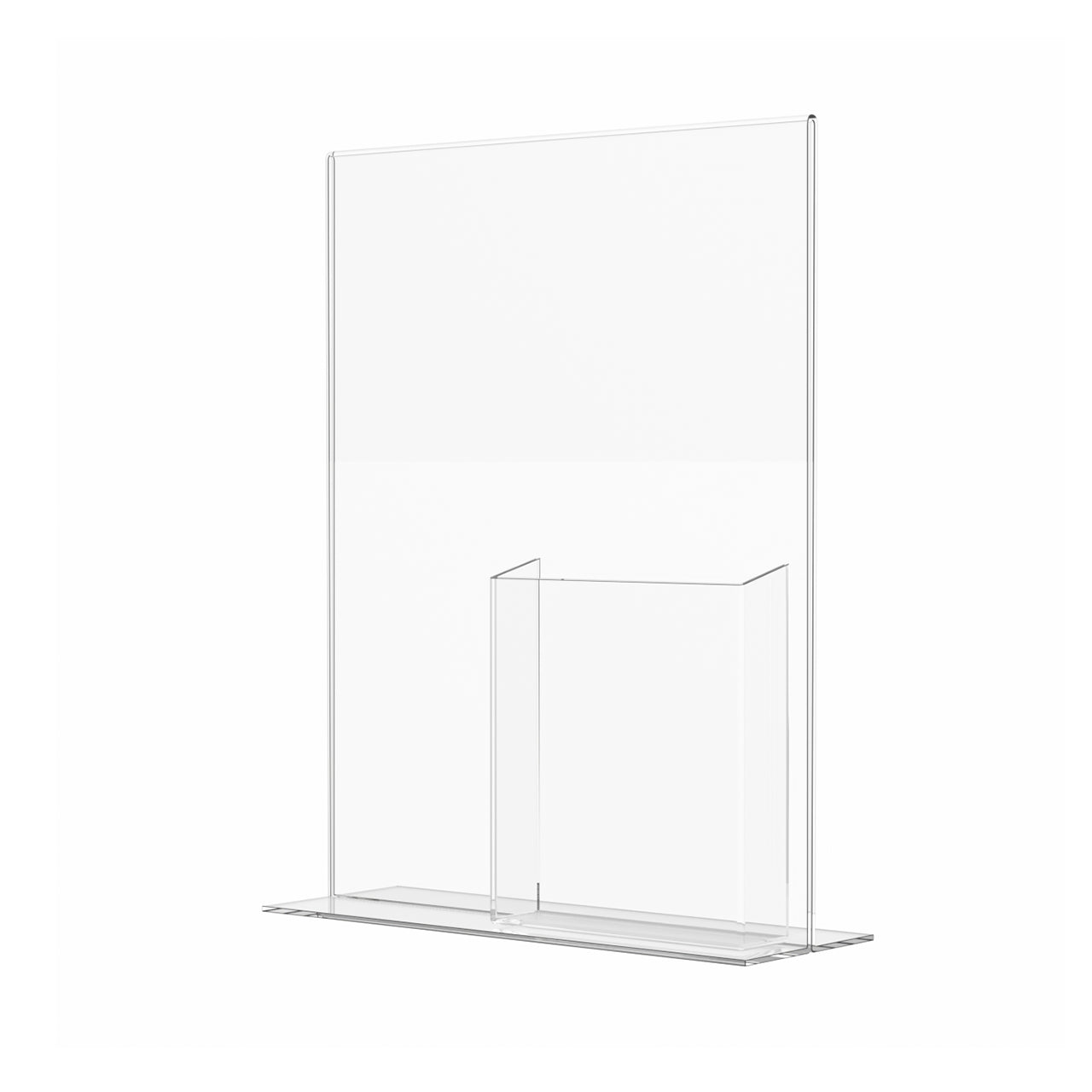 Sign Holder 8.5"W x 11"H with 4"W Trifold Brochure Pocket