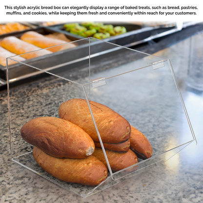 12" Bread and Pastry Storage Bin Clear Acrylic