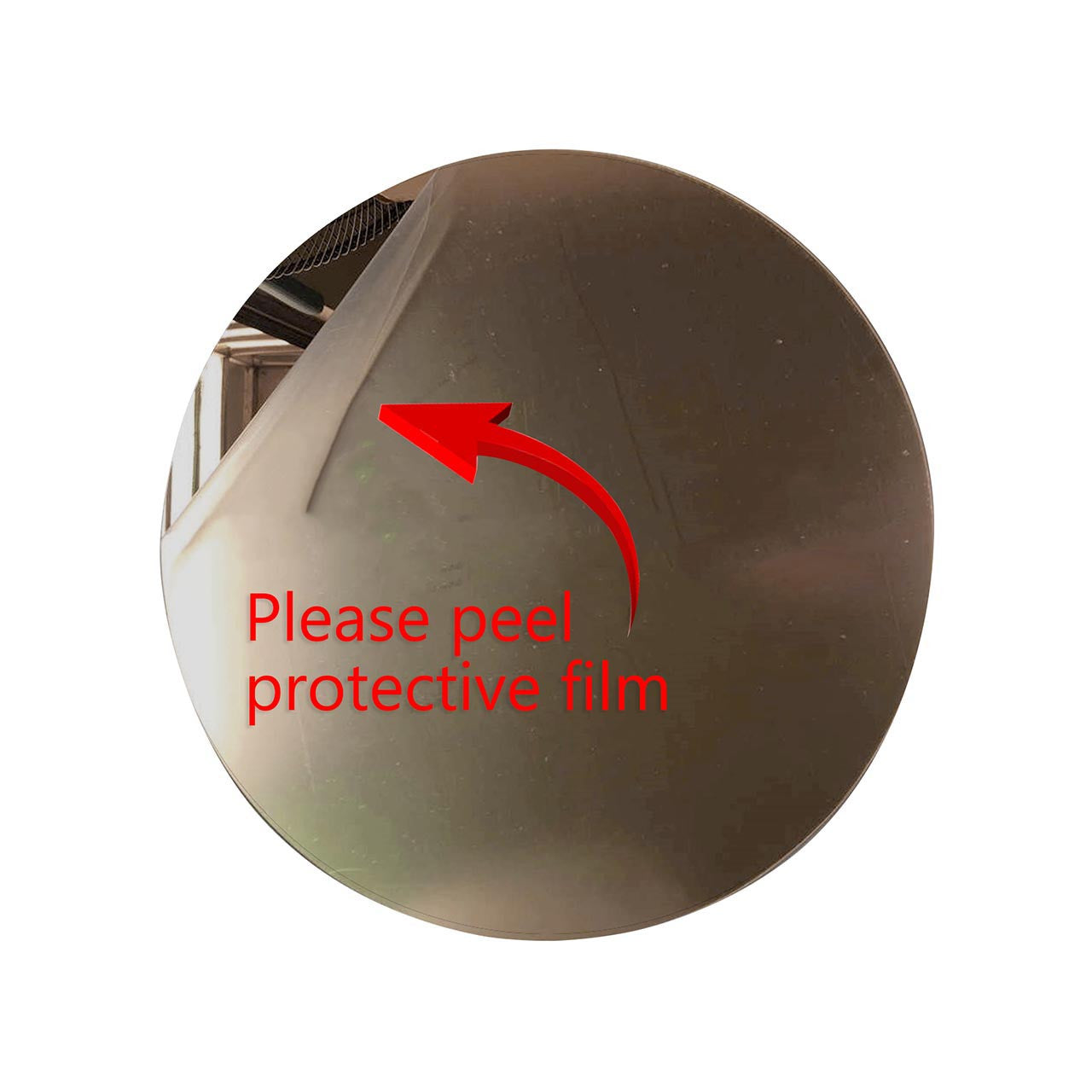 Bronze Round Shaped Mirror Acrylic Pieces for Arts and Crafts