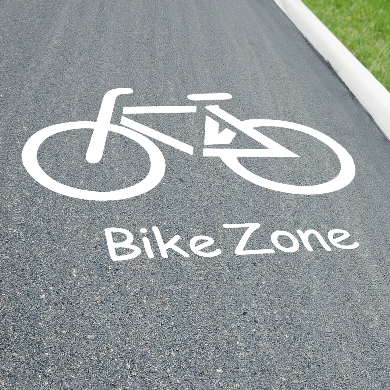 BIKE ZONE Stencil for Public Parks and Schools