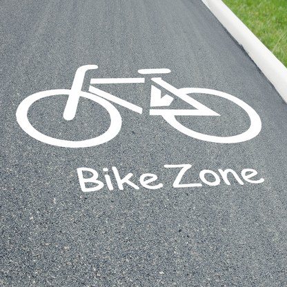 BIKE ZONE Stencil for Public Parks and Schools