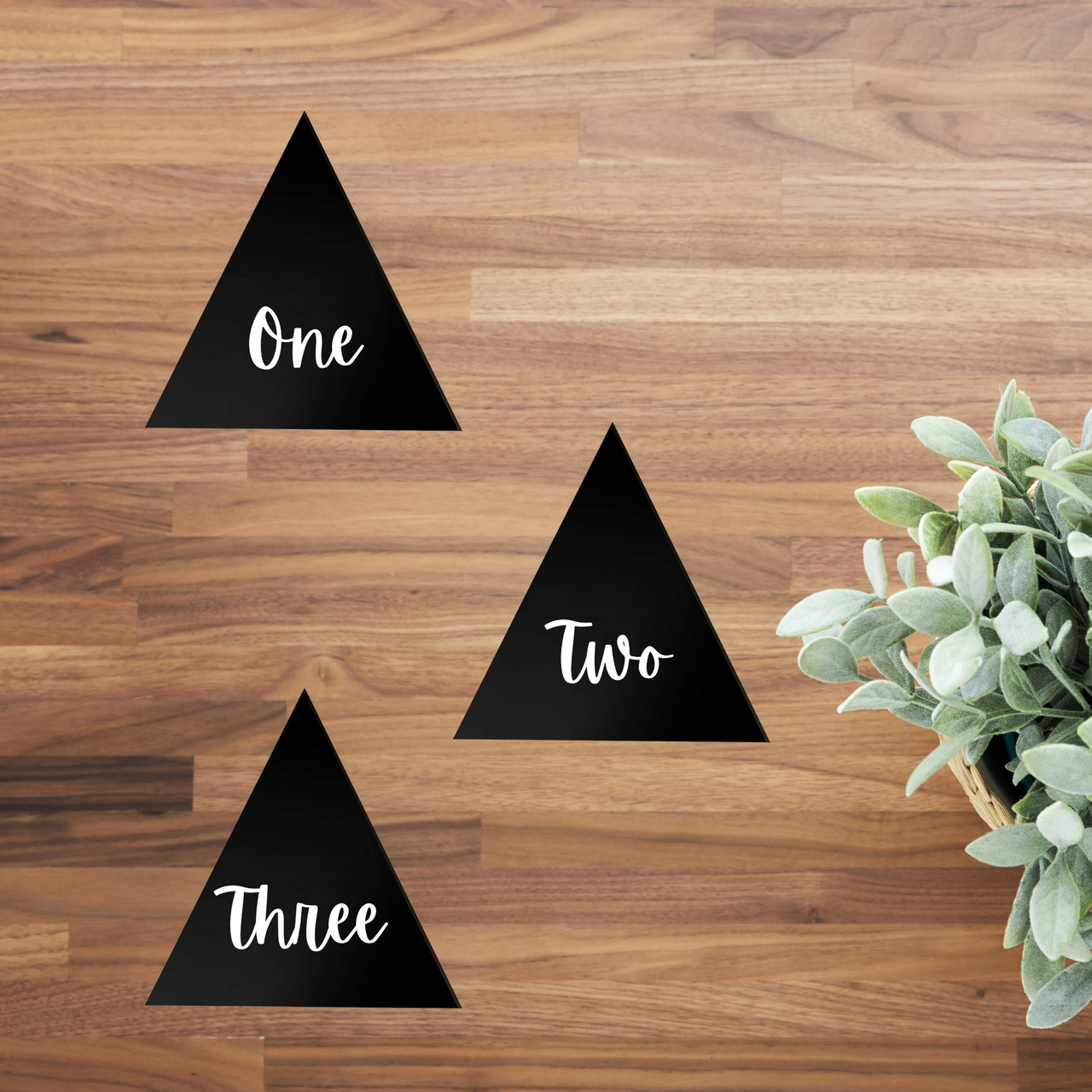 Black Acrylic Triangle Tiles 10 Pack 0.118" Thick