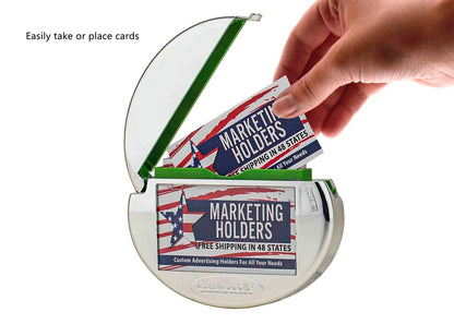 Chrome Vehicle Outdoor Business Card Caddie Storefront Display