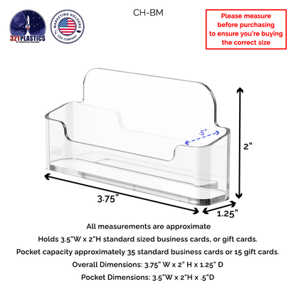 Single Pocket Business Card Holder Acrylic Display Stand