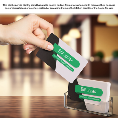 Single Pocket Business Card Holder Acrylic Display Stand