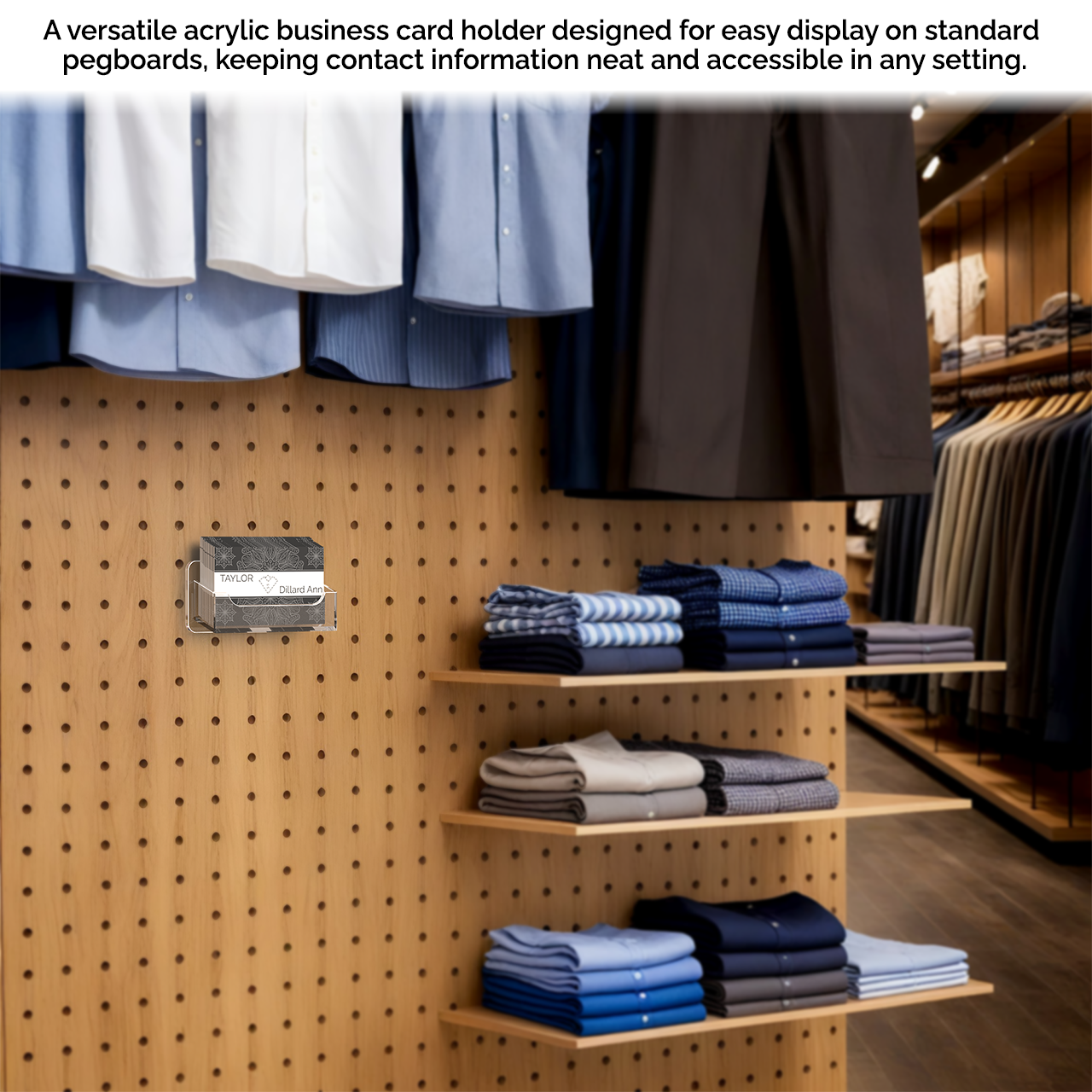 Pegboard Business Card Holder