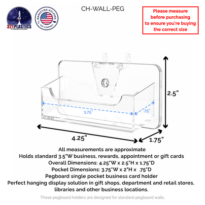 Pegboard Business Card Holder
