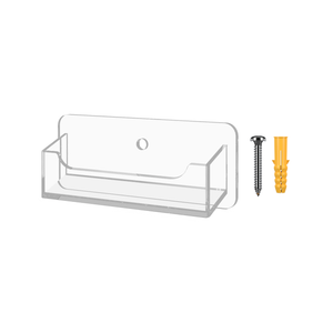 Business Card Holder Clear Horizontal Single Pocket Wall Mount