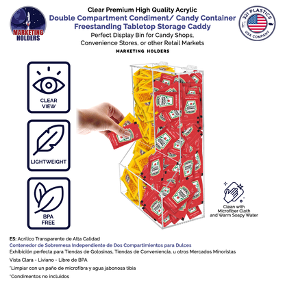 8.5" Condiments and Wrapped Candy Food Storage Bin