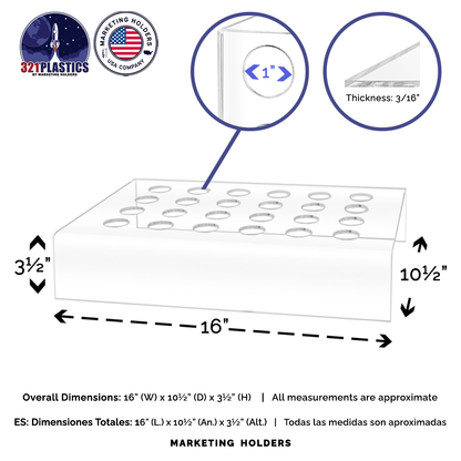 24 Slot Mini Waffle Ice Cream Cone Holder Retail Display Stand Acrylic