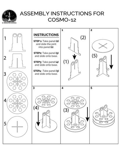 12 Slot Cosmetic Organizer Clear Acrylic Display