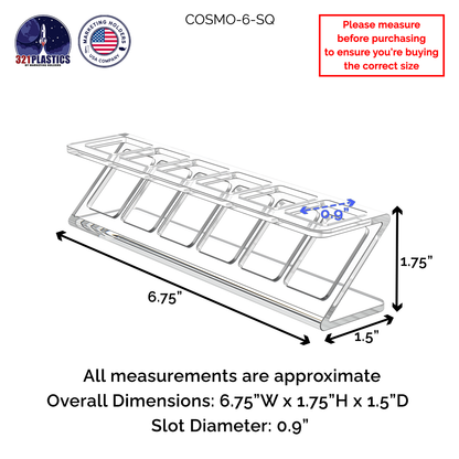 6 Slot Cosmetic Organizer Clear Acrylic Display