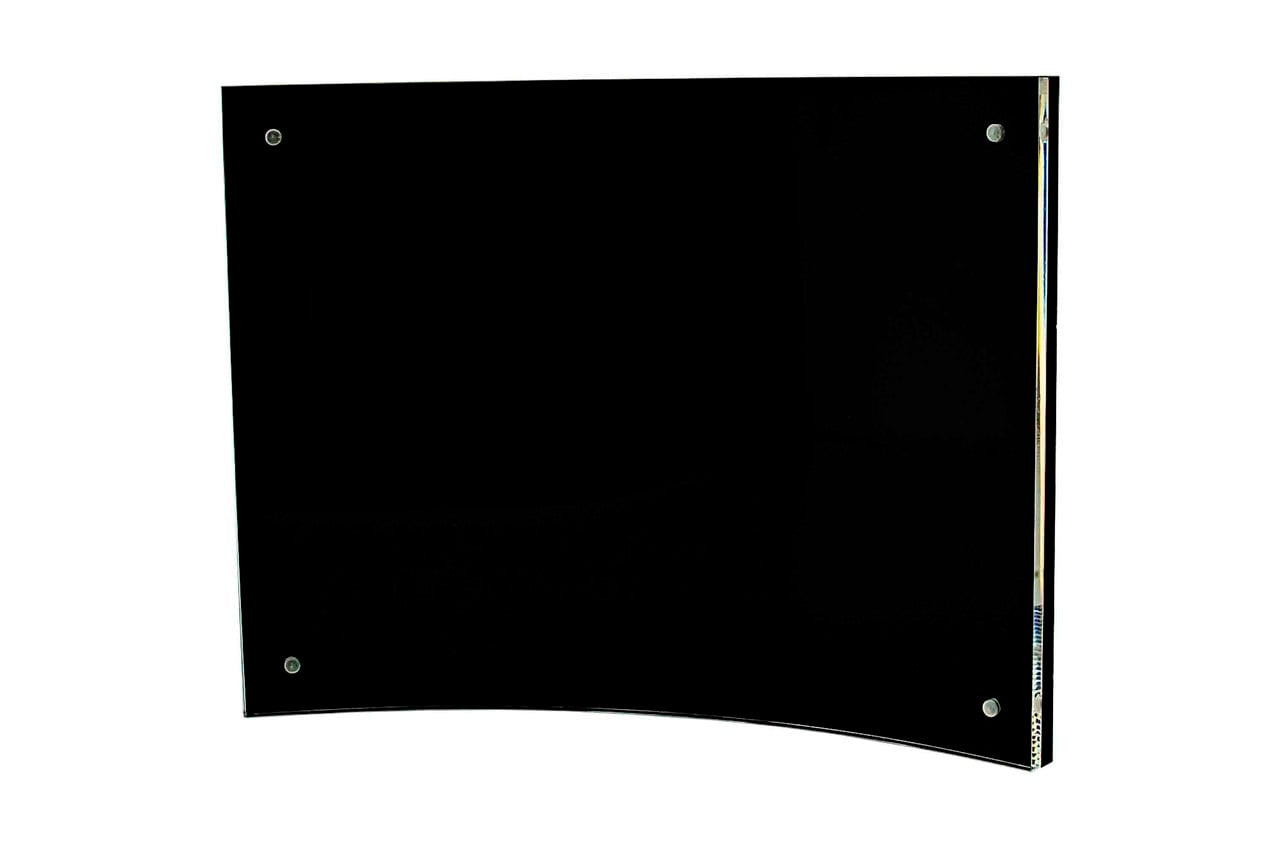 7"W x 5"H Curved Photo Stand Small Sign Holder with Black Border