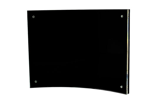 7"W x 5"H Curved Photo Stand Small Sign Holder with Black Border