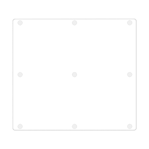 Flat Cutting Board with Rubber Bumpers for Countertops Clear Acrylic
