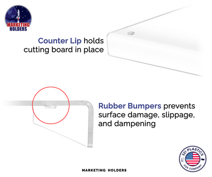 24" x 10" Clear Acrylic Cutting Board Protector for Countertops