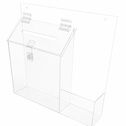 Wall Mount 9" Locking Ballot Box with Entry Form Pocket
