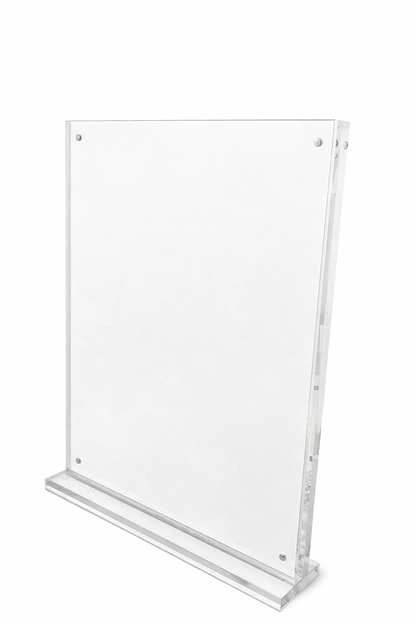8.5"W x 11"H Thick Photo Holder with Base Sign Magnetic Closure