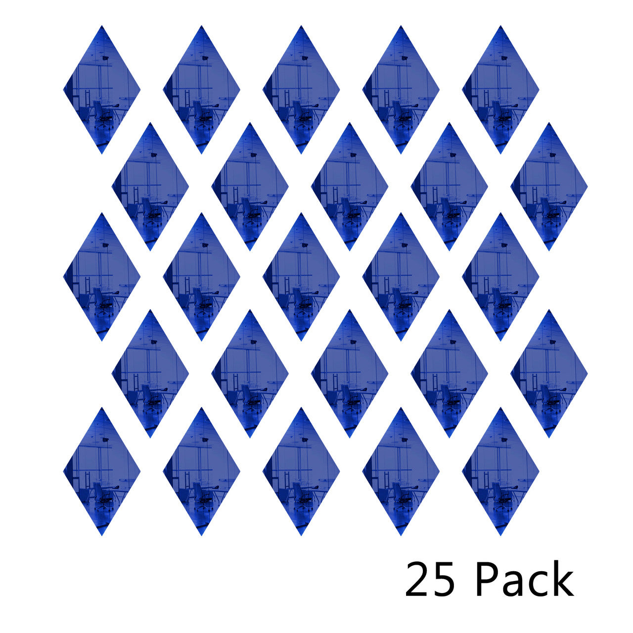 25 Pack Diamond Shaped Mirror Acrylic Pieces for Arts and Crafts