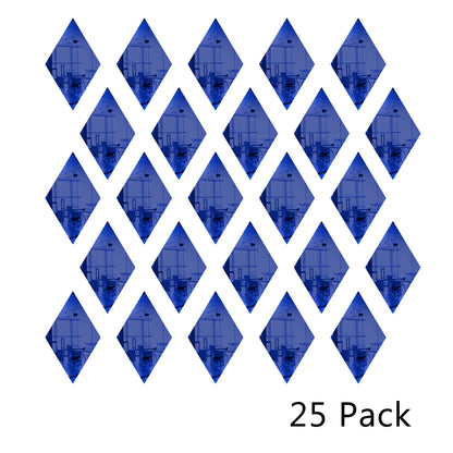 25 Pack Diamond Shaped Mirror Acrylic Pieces for Arts and Crafts