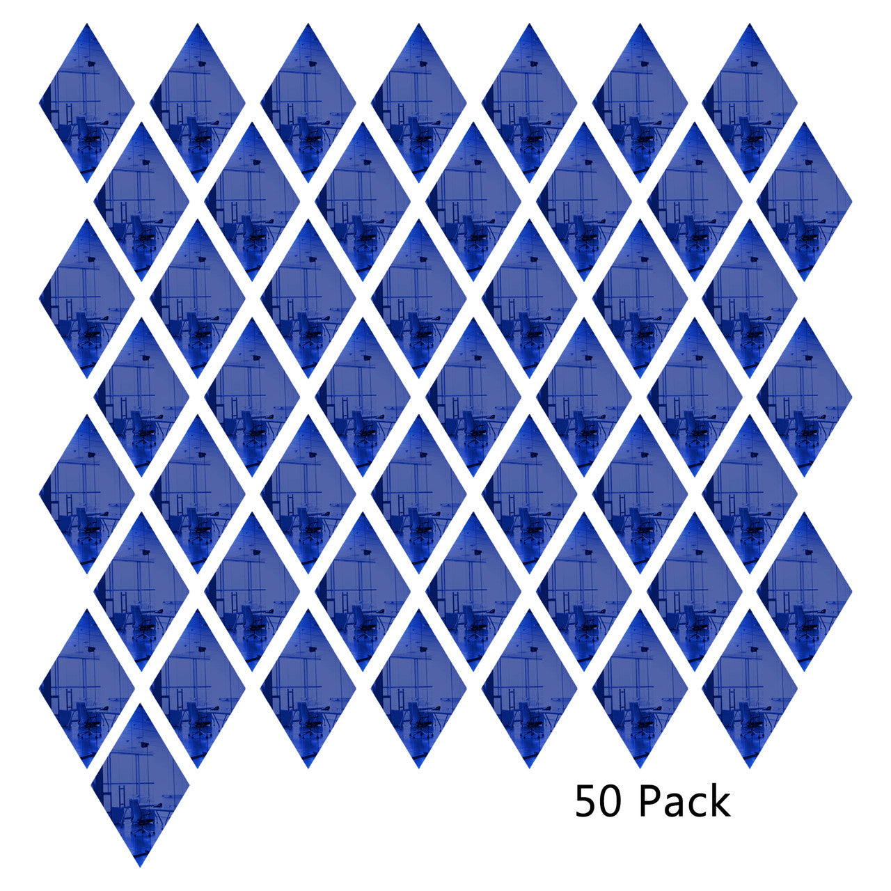 50 Pack Diamond Shaped Mirror Acrylic Pieces for Arts and Crafts