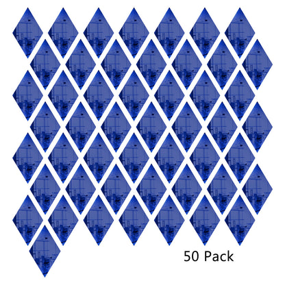 50 Pack Diamond Shaped Mirror Acrylic Pieces for Arts and Crafts