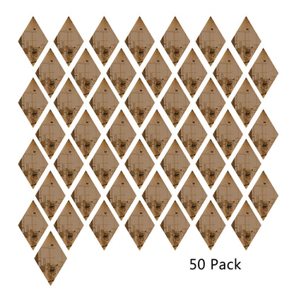 50 Pack Diamond Shaped Mirror Acrylic Pieces for Arts and Crafts