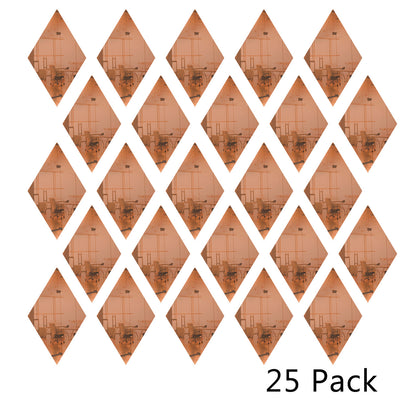 25 Pack Diamond Shaped Mirror Acrylic Pieces for Arts and Crafts
