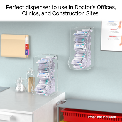 Medical Needle Holder Single Compartment Bin Acrylic Dispenser