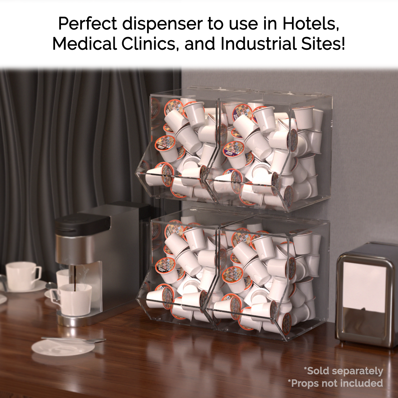 Acrylic Bin with Lid for Organizing Products and Supplies