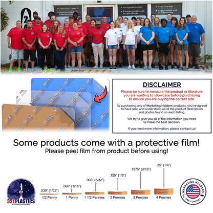 11"W x 17"H Ad Frame Large Sign Display with Business Card Slot