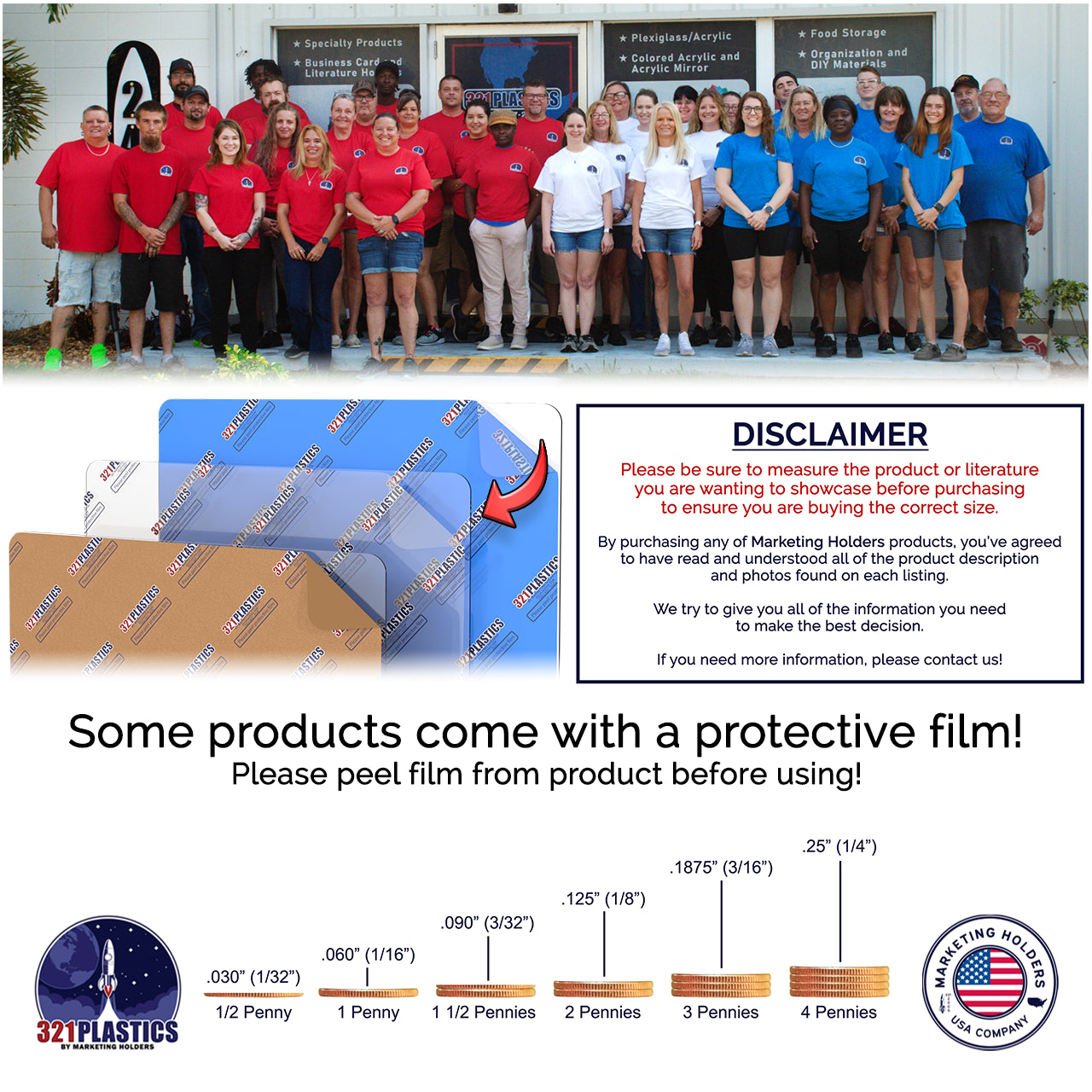 Sign Holder 8.5"W x 11"H with 4"W Trifold Brochure Pocket