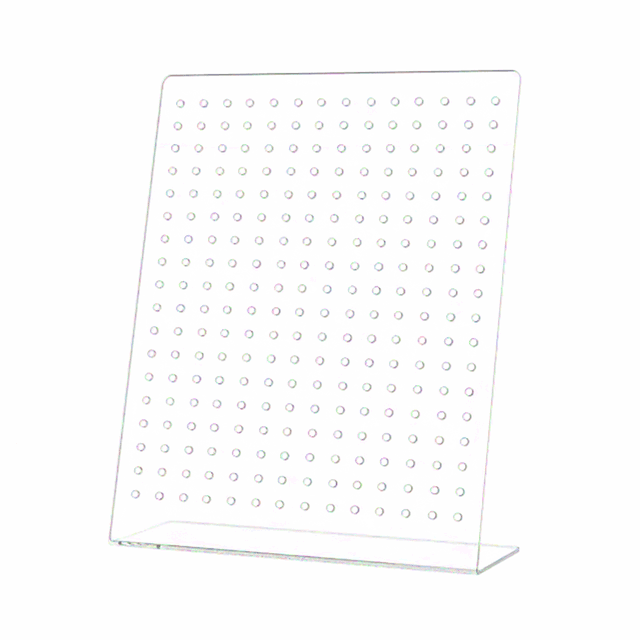 9"H Earring Display Stand Slant Back Holds 126 Sets Clear