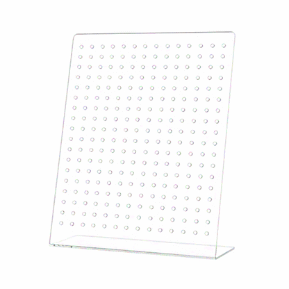 9"H Earring Display Stand Slant Back Holds 126 Sets Clear