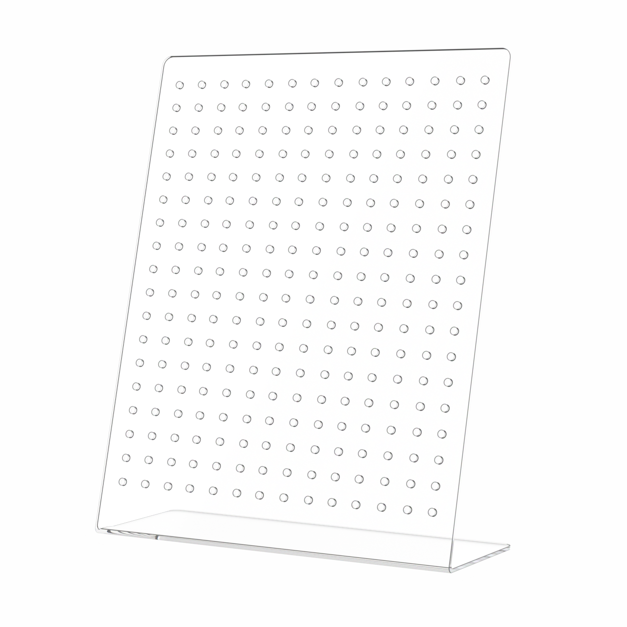 9"H Earring Display Stand Slant Back Holds 126 Sets Clear