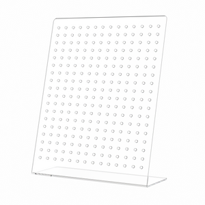 9"H Earring Display Stand Slant Back Holds 126 Sets Clear
