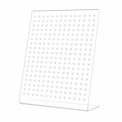 9"H Earring Display Stand Slant Back Holds 126 Sets Clear