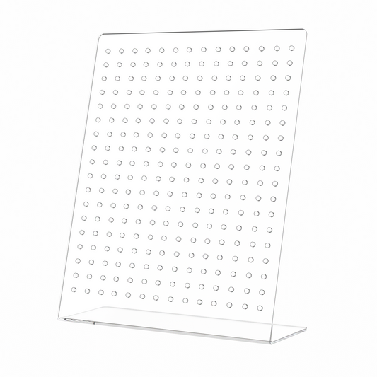 9"H Earring Display Stand Slant Back Holds 126 Sets Clear
