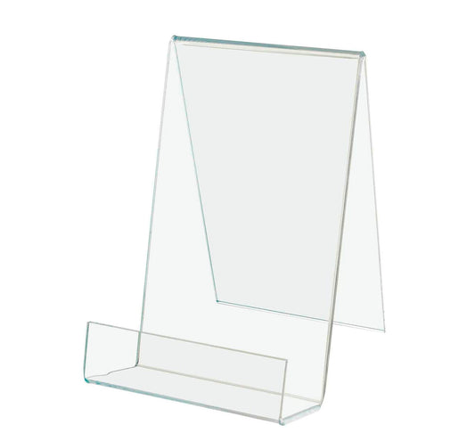 Clear Acrylic Easel 4" x 6" Countertop J Stand