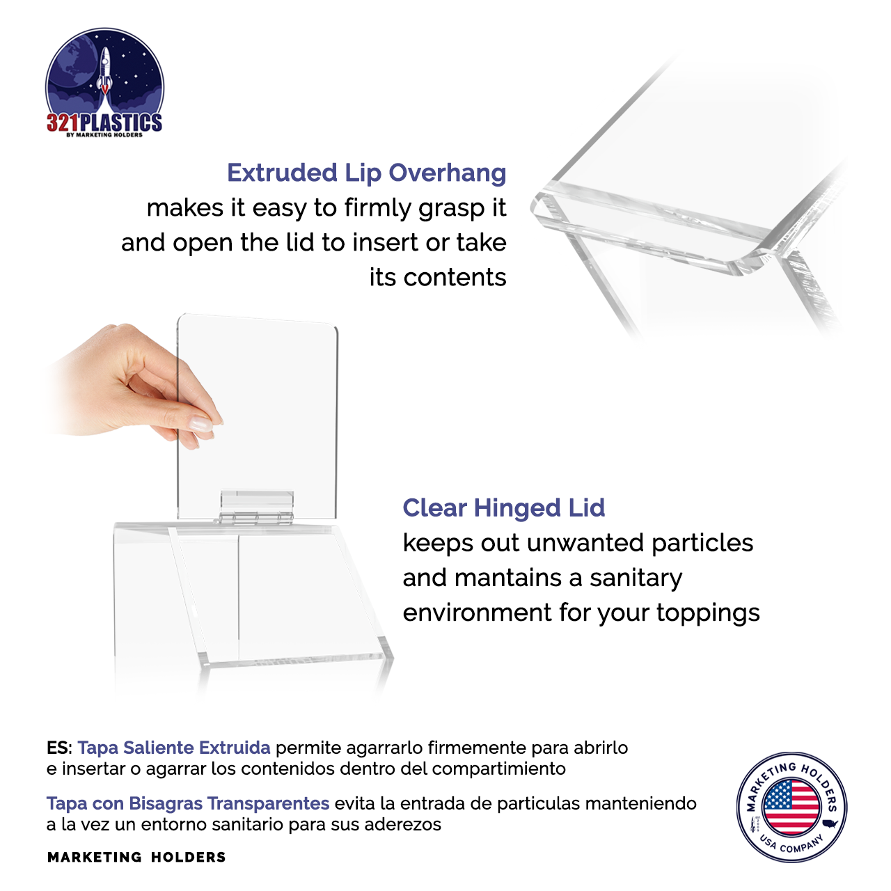 Candy and Ice Cream Toppings Bin Cereal and Snack Food Storage