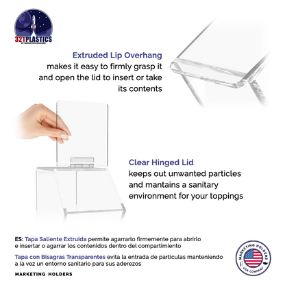 Candy and Ice Cream Toppings Bin Cereal and Snack Food Storage