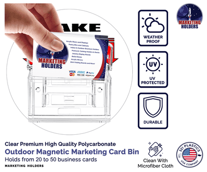 Grab A Card Magnetic Outdoor Vehicle Business Card Holder
