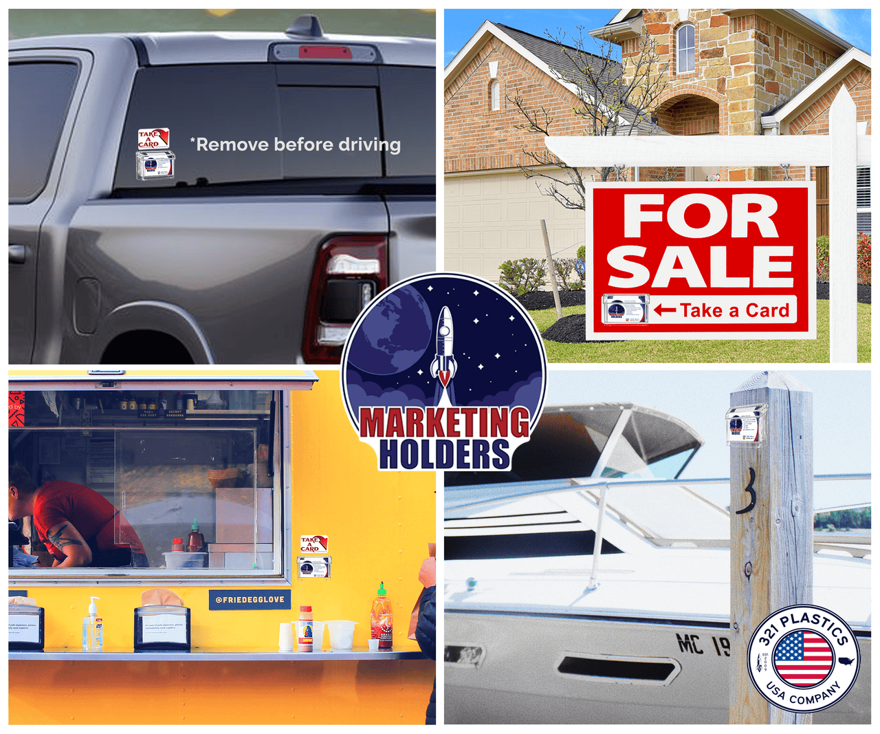 Grab A Card Vehicle Outdoor Business Card Stick On Holder