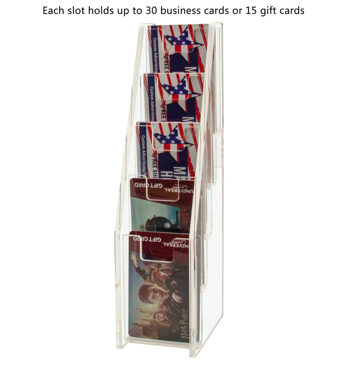 5 Pocket Multi Tier Retail Gift Business Card Acrylic Display