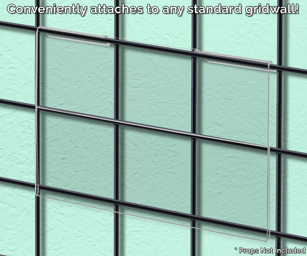 7"W x 5"H Gridwall Sign Display Retail Office Literature Sleeve