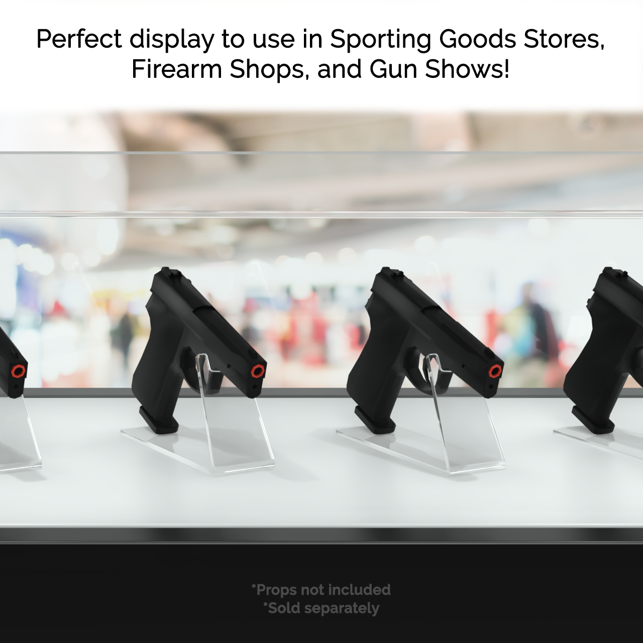 Acrylic Gun Display Model Toy Stand for Retail Tabletops