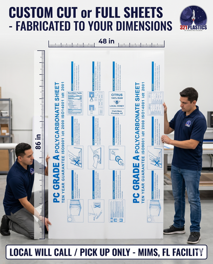 Clear Polycarbonate Hurricane Panels - Custom Cut Multiwall Sheets